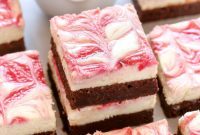 Raspberry Swirl Cheesecake Brownie Bars