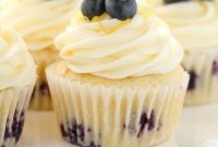Zesty Lemon Blueberry Cupcakes with Tangy Cream Cheese Frosting