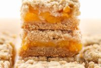 Homemade Peach Crumble Bars