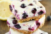Guilt-Free Lemon Blueberry Cheesecake Bars