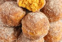 Spiced Pumpkin Doughnut Poppers