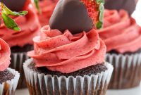 Decadent Chocolate Strawberry Cupcakes