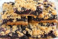 Golden Blueberry Streusel Bars