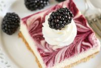 Marbled Blackberry Cheesecake Bars