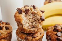 Ultimate Banana Chocolate Chip Muffins