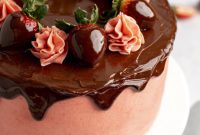 Decadent Chocolate Strawberry Cake