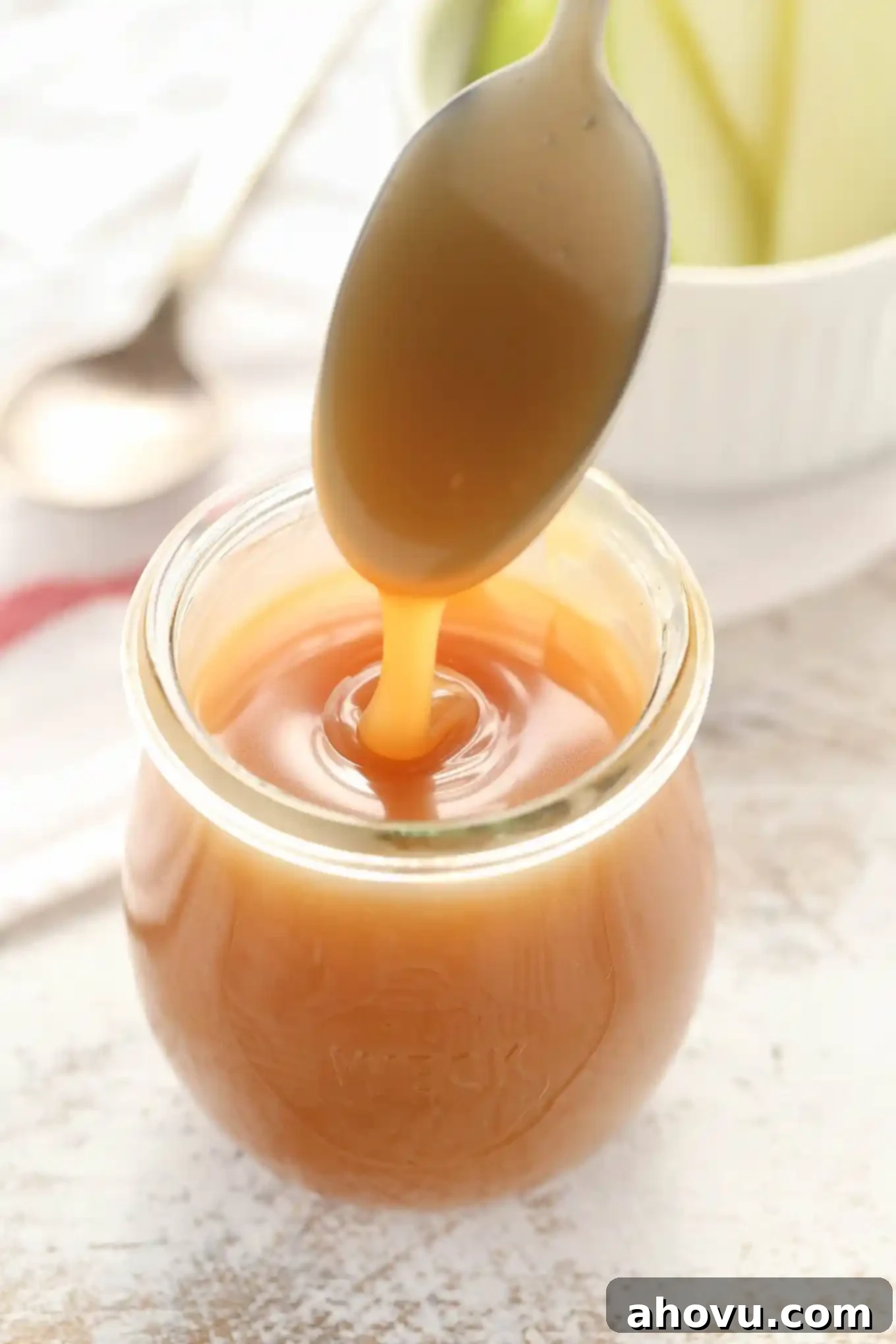 This easy Homemade Salted Caramel Sauce is easy to make and perfect for topping on ice cream or almost any dessert!