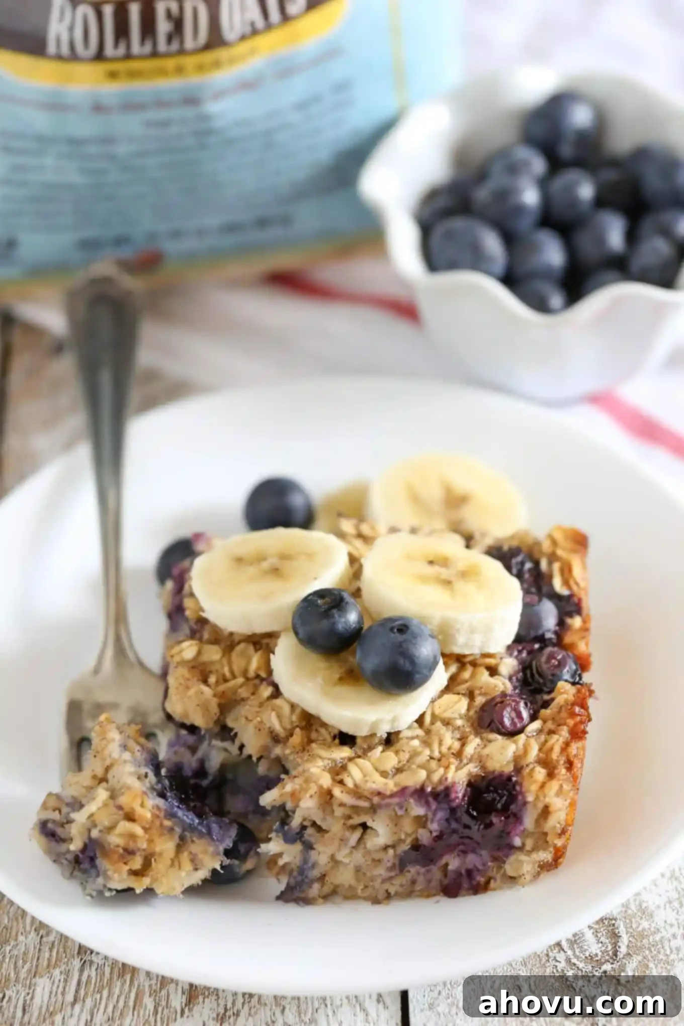 Blueberry Banana Baked Oatmeal