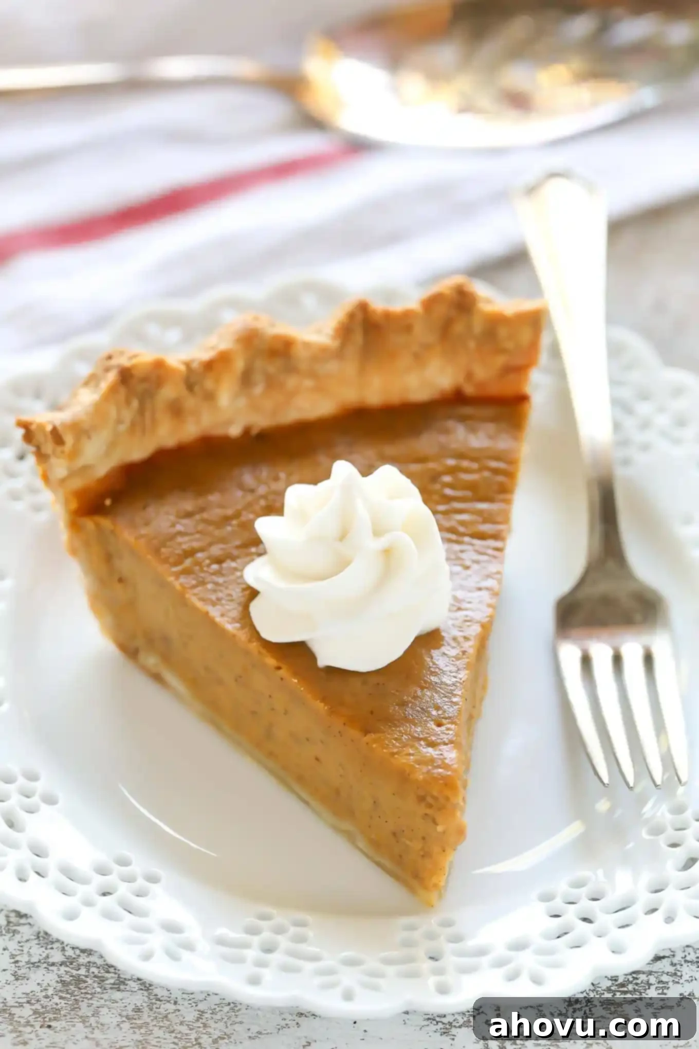 An easy recipe for Homemade Pumpkin Pie. This pumpkin pie recipe is perfect for the holidays!
