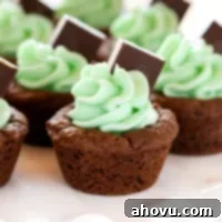 Mint Chocolate Cookie Treats 6 Mint Chocolate Cookie Cups with Andes Mint on top