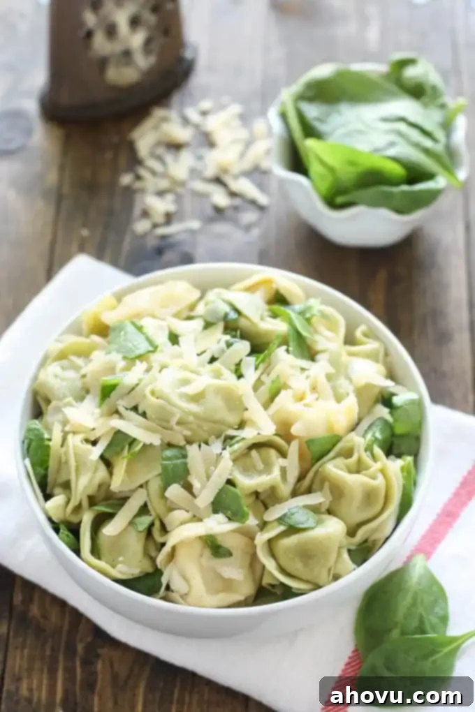 Creamy Spinach Artichoke Tortellini Pasta Salad 2 Spinach Artichoke Tortellini Salad