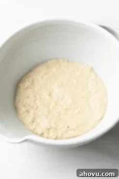 Wet ingredients in a large mixing bowl.