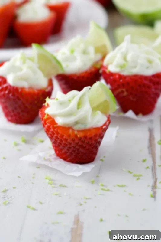 Key Lime Pie Stuffed Strawberries