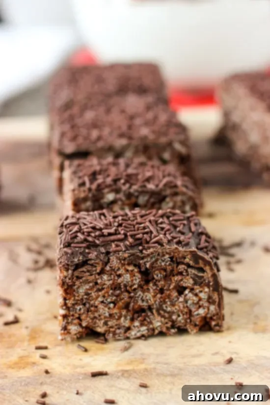 Triple Chocolate Rice Krispie Treats