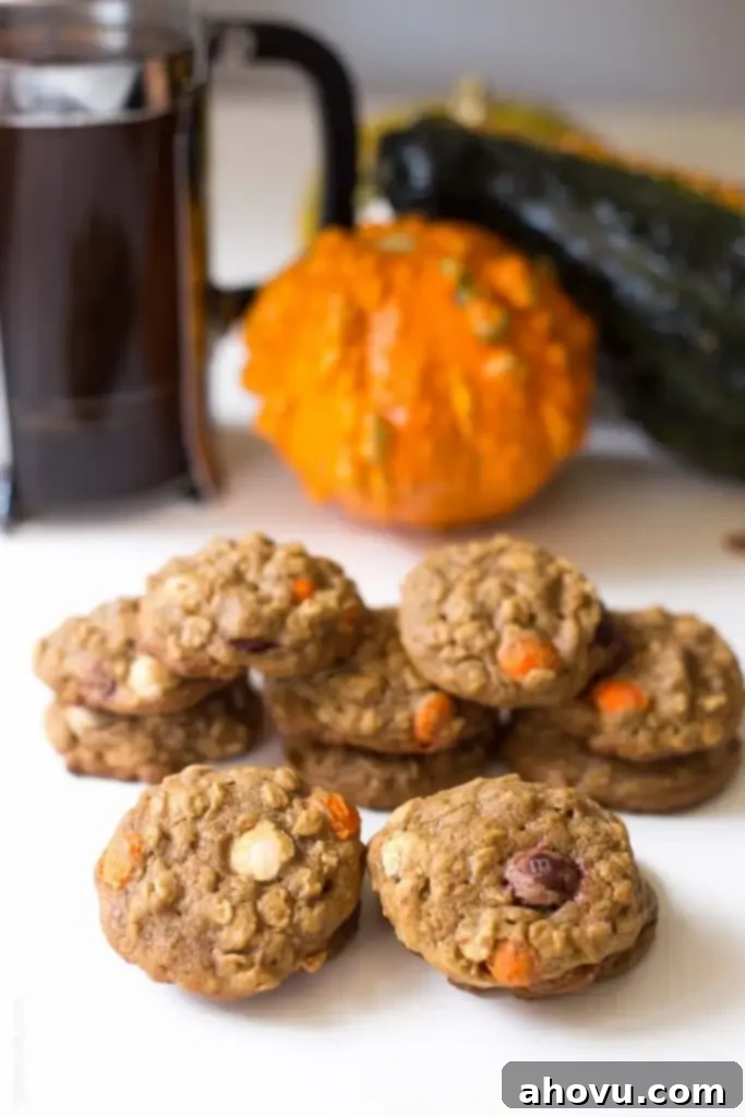 Pumpkin Oatmeal Muffin Top Cookies