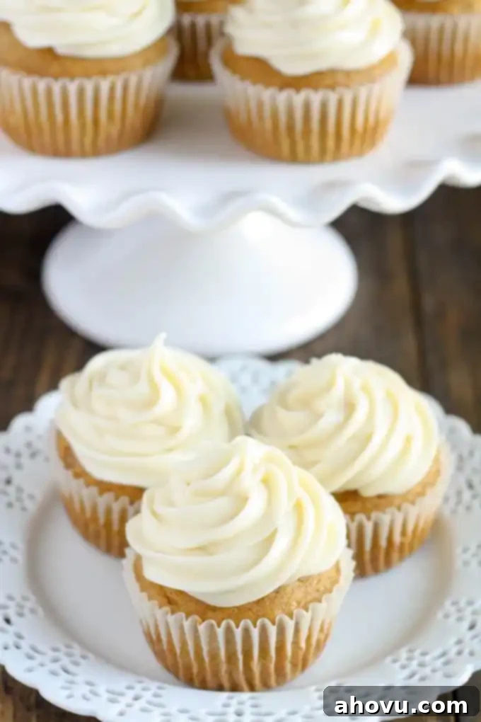 Pumpkin Cupcakes with Cream Cheese Frosting
