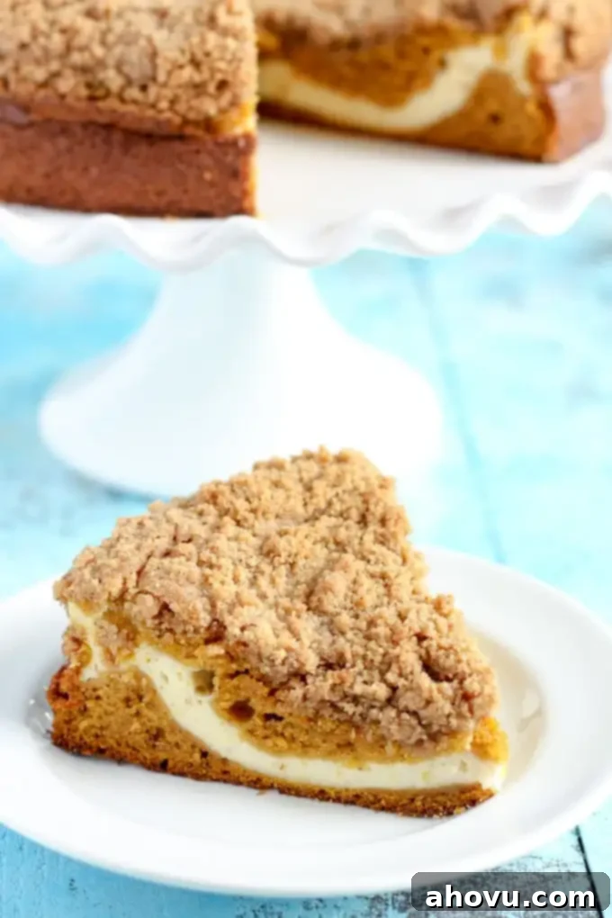 Pumpkin Cream Cheese Crumb Cake