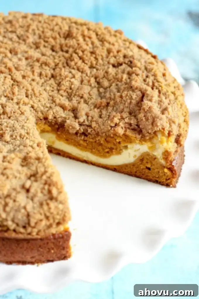 Pumpkin Cream Cheese Crumb Cake