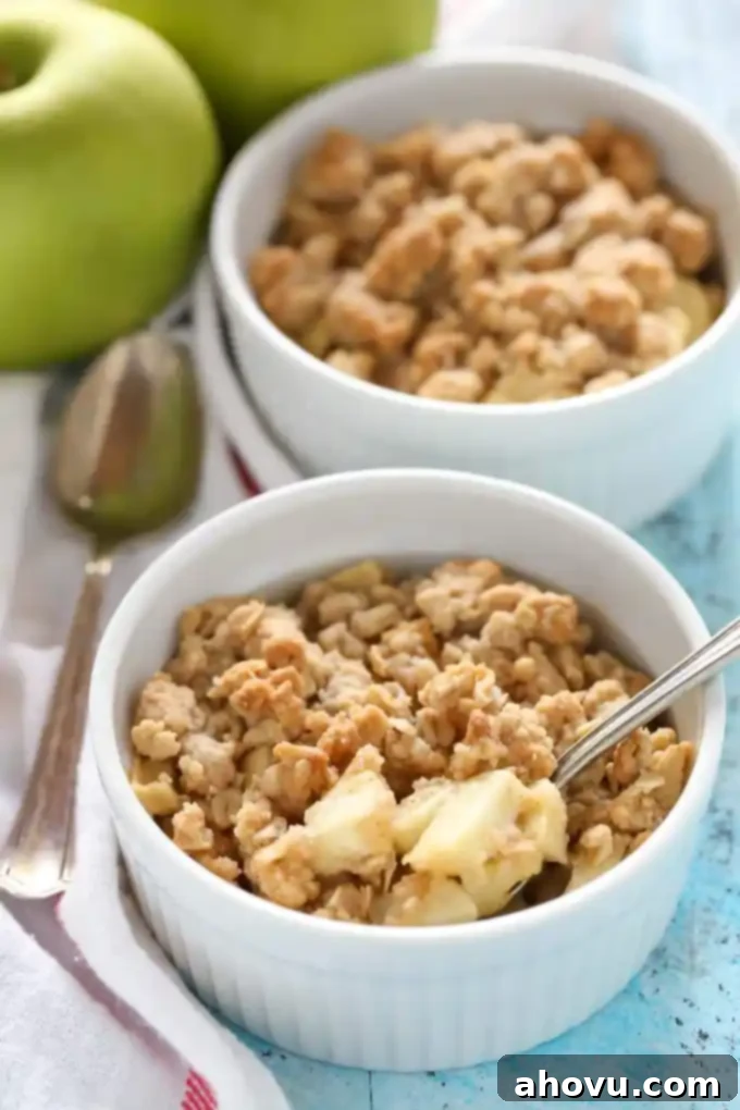 Cozy Apple Crisp for Two 2 This Apple Crisp for Two is easy to make and a perfect small batch dessert for fall!