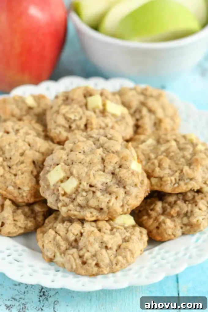 Cozy Apple Crisp for Two 6 Delicious Apple Oatmeal Cookies, perfect for a fall treat.