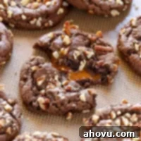 Chocolate Turtle Cookies