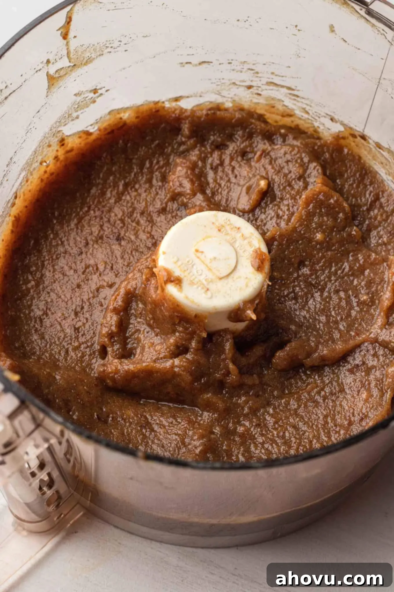 Warm Sticky Toffee Bliss 4 Smooth date mixture in a food processor.