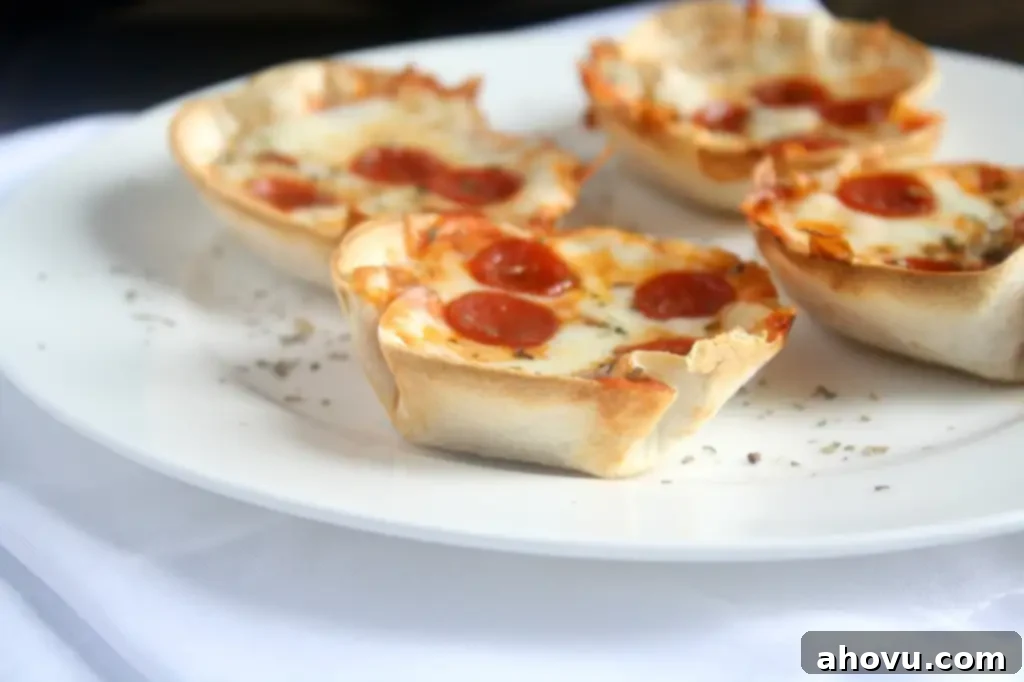 Tray of Mini Tortilla Crust Pizzas ready to be served