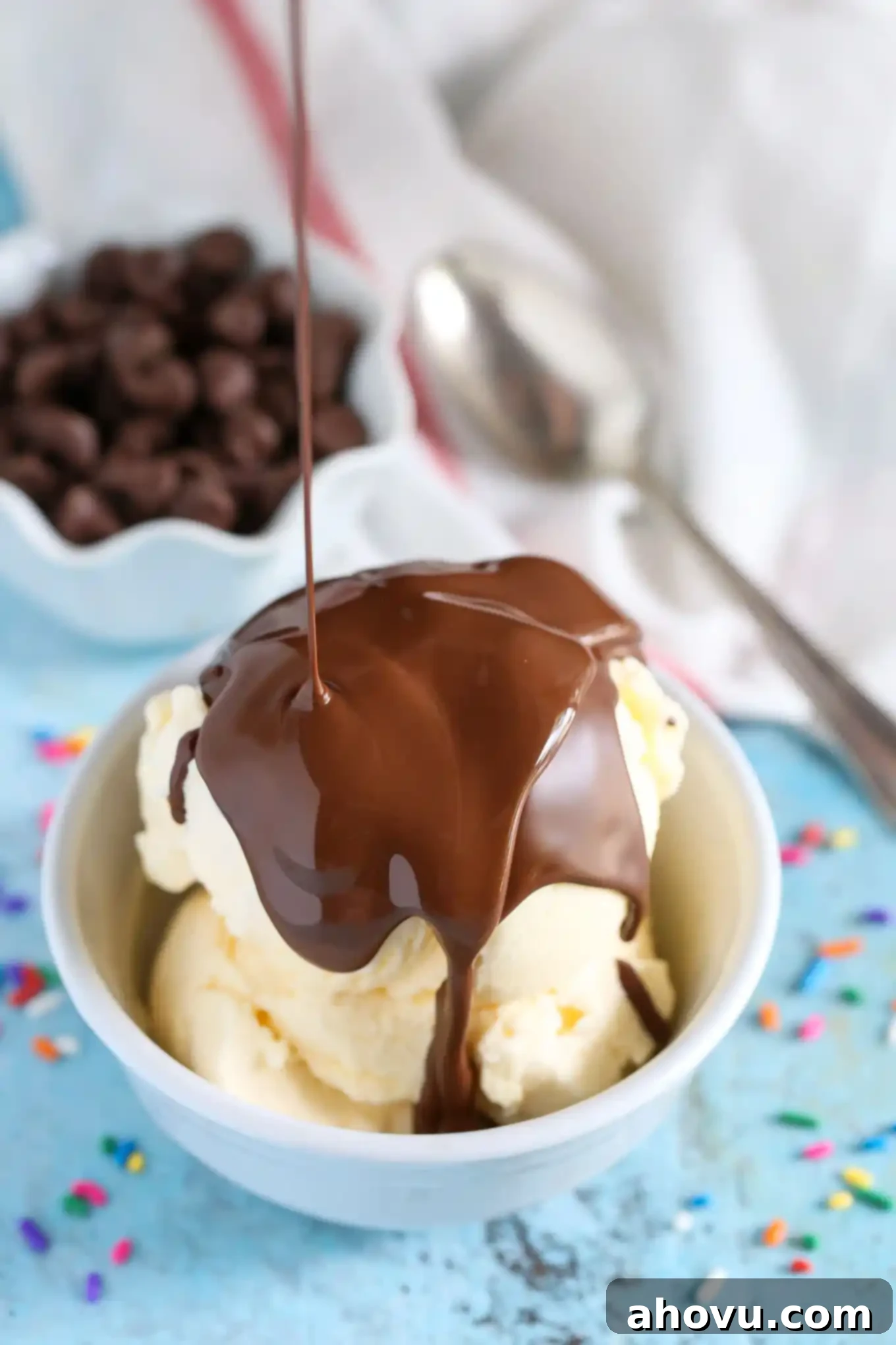 An easy recipe for Homemade Magic Shell with just two ingredients. The perfect topping for almost any ice cream!