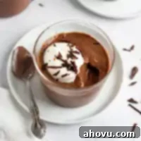 Decadent Chocolate Delight 12 A glass filled with chocolate pudding.