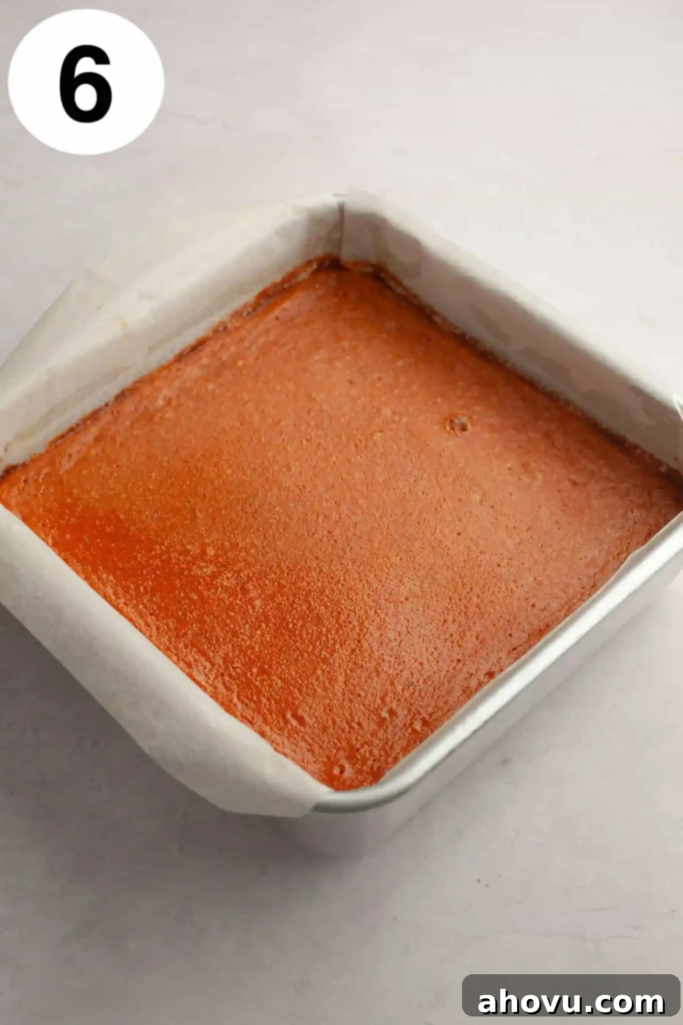 Harvest Spice Pumpkin Bars 9 A pan of unsliced pumpkin pie bars.