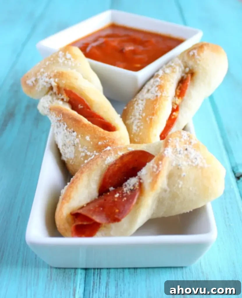 Pepperoni Breadstick - An easy appetizer with only four ingredients!