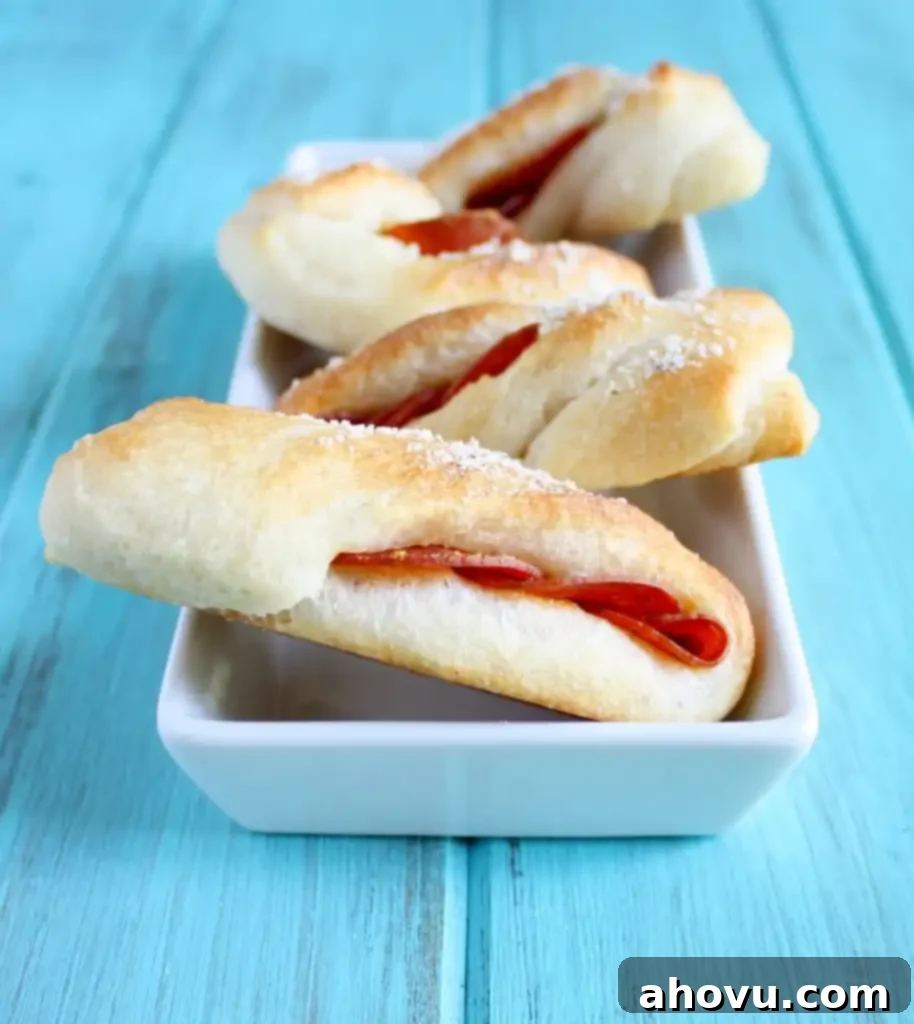 Pepperoni Breadstick - An easy appetizer with only four ingredients!